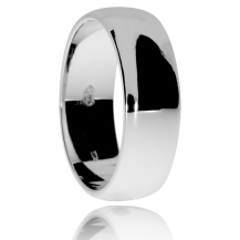 Stříbrný prsten snubního typu, širší