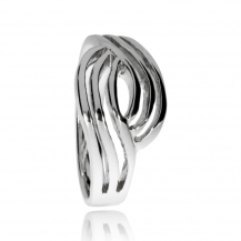 Stříbrný prsten, dvě trojřadé linie