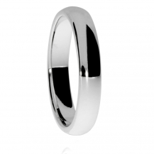 Stříbrný prsten snubního typu, úzký zaoblený