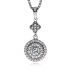 Stříbrný přívěsek se zirkony (cubic zirconia) trojřadý kruh