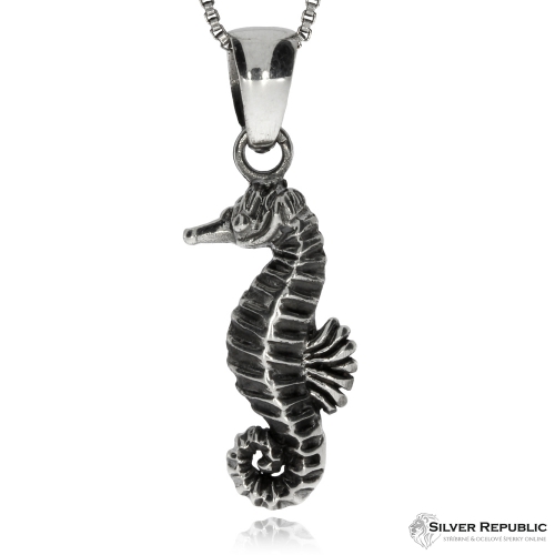Stříbrná sada šperků - Motiv mořského koníka