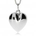 Stříbrný přívěsek - zaoblené srdce