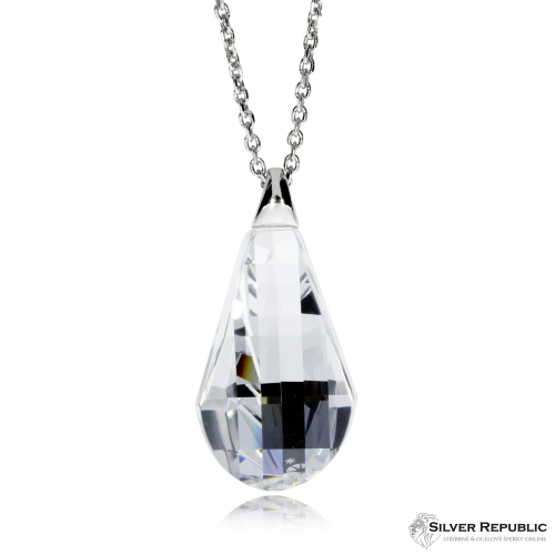 Stříbrný náhrdelník Preciosa Pleione Crystal 6242 00L - 45cm