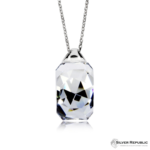 Stříbrný náhrdelník Preciosa Miltonia Crystal 6248 00L - 45cm
