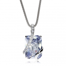 Stříbrný náhrdelník Preciosa Graceful White 5028 00L - 45cm