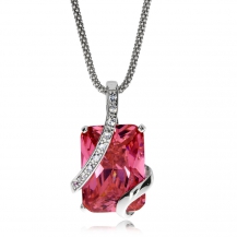 Stříbrný náhrdelník Preciosa Graceful Rosa 5028 69L - 45cm