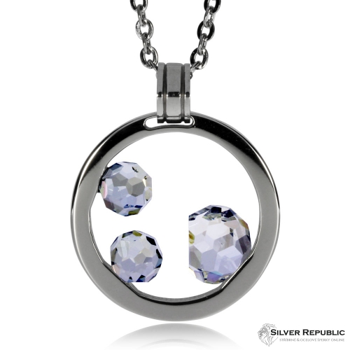 Ocelový náhrdelník Preciosa Amanda Crystal Lagoon 7017 16L - 45cm