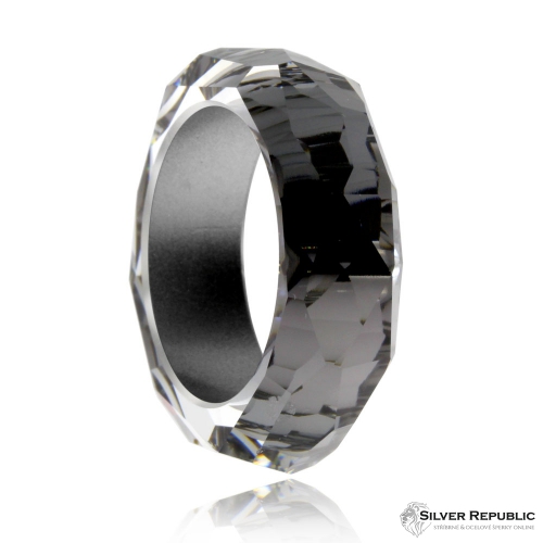 Skleněný prsten Preciosa Créativité Chrome S000 40