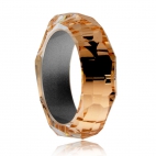 Skleněný prsten Preciosa Créativité Apricot S000 49