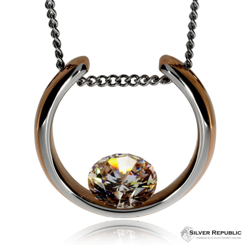 Ocelový náhrdelník Preciosa Glamorous White 7126P00L - 45cm