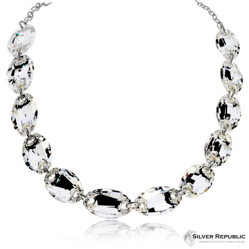 Stříbrný náhrdelník Preciosa Elegancy Crystal 6870 00 - 45cm