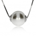 Stříbrný náhrdelník - Perla na řetízku  