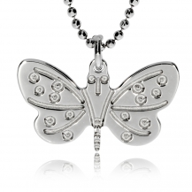 Stříbrný náhrdelník - Motýl