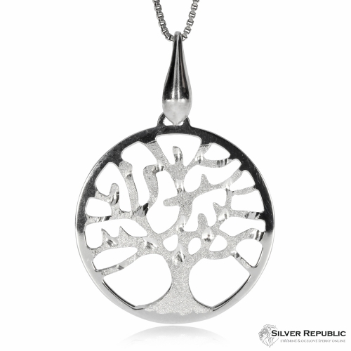 Stříbrný přívěsek - Strom života matovaný