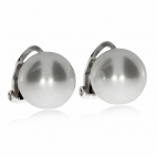 Stříbrné náušnice s perlami (perla syntetická) - Klipsy