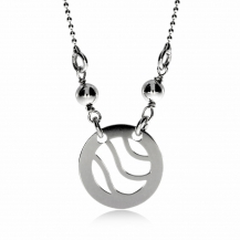 Stříbrný náhrdelník s uchyceným kolem na středu