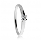 Stříbrný prsten ARETE s diamantem - zásnubní