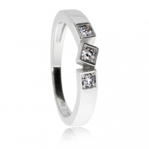 Stříbrný prsten ARETE s diamanty briliantového brusu