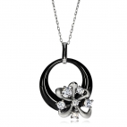 Stříbrný náhrdelník Preciosa Novel Black 5149 20L - 45cm