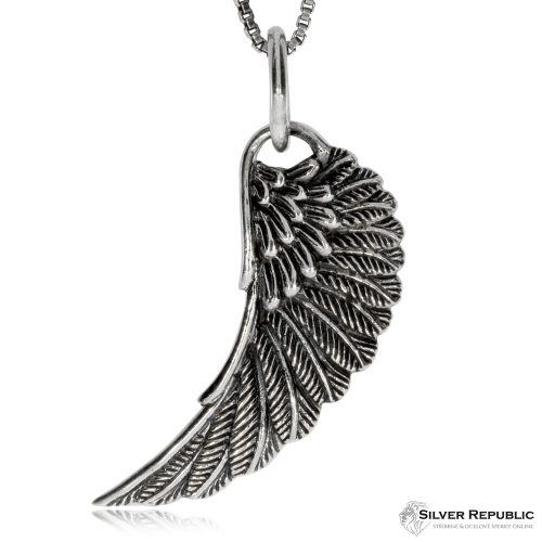 Stříbrný přívěsek - Starostříbrné andělské křídlo