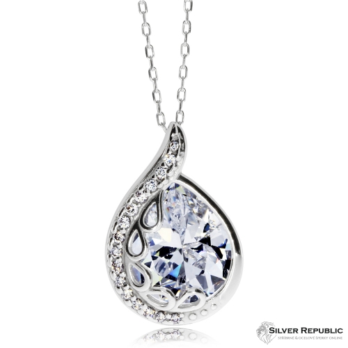 Stříbrný náhrdelník Preciosa Tender White 5104 00 - 45cm