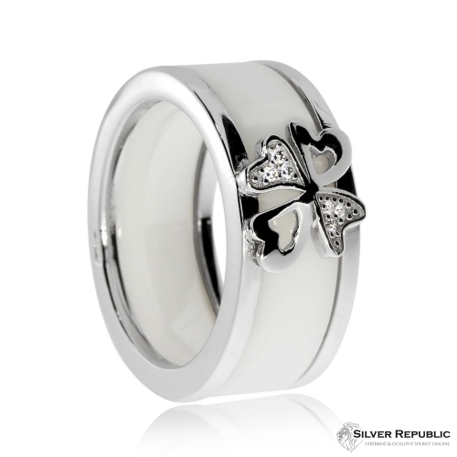 Stříbrný prsten Preciosa Vogue White 5147 00
