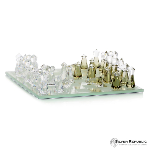 Křišťálová figurka Preciosa Malé šachy 0890 00