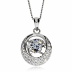 Stříbrný náhrdelník Preciosa Shimmer White 5184 00L - 45cm