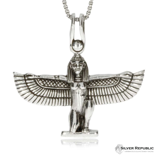 Stříbrný přívěsek - Eset, staroegyptská bohyně
