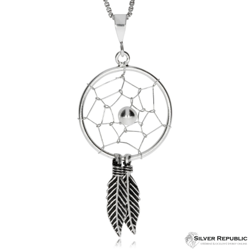 Stříbrný přívěsek - Amulet Indiánů pro nerušený spánek