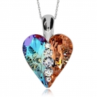 Stříbrný náhrdelník Preciosa Love Heart Combi 6873 70 - 75cm