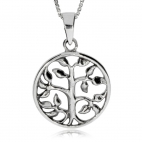 Stříbrný přívěsek - Malý strom života v kruhu