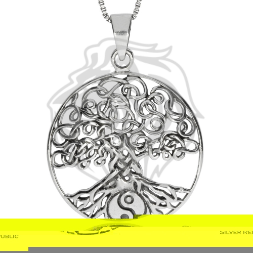 Stříbrný přívěsek - Strom života ze smyček 