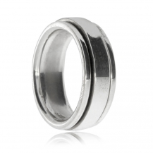 Stříbrný prsten - Dvojitý otočný kroužek