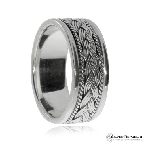 Stříbrný prsten - Širší kroužek 