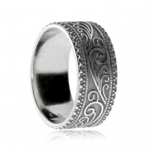 Stříbrný prsten - Kroužek s reliéfem