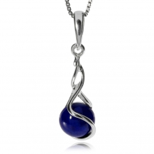 Stříbrný přívěsek -  Modrý lapis lazuli