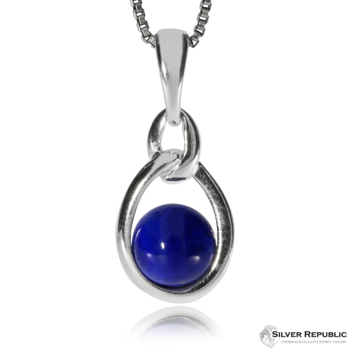 Stříbrný přívěsek - Modrý lapis lazuli
