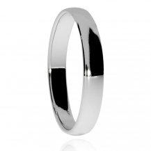 Stříbrný prsten snubního typu, jemný oblý